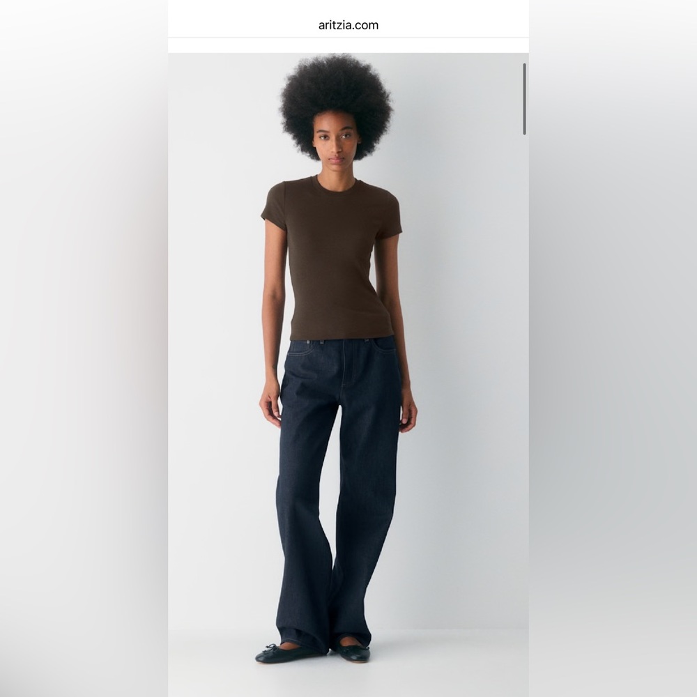Aritzia Home Stretch Brown Tee